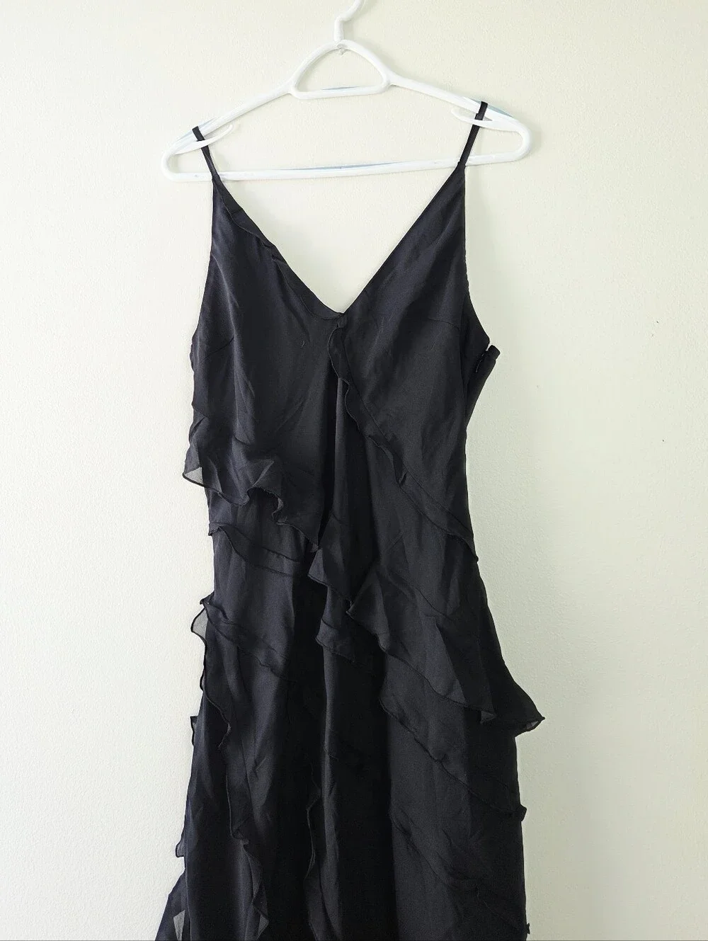 Abercrombie and Fitch Draped Ruffle Maxi Dress Large